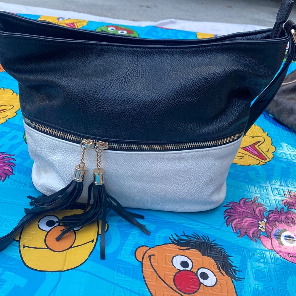 Black and white purse